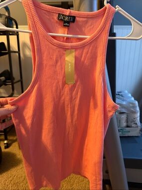 J.Crew Women's New Favorite  Ribbed Tank Top in Coral